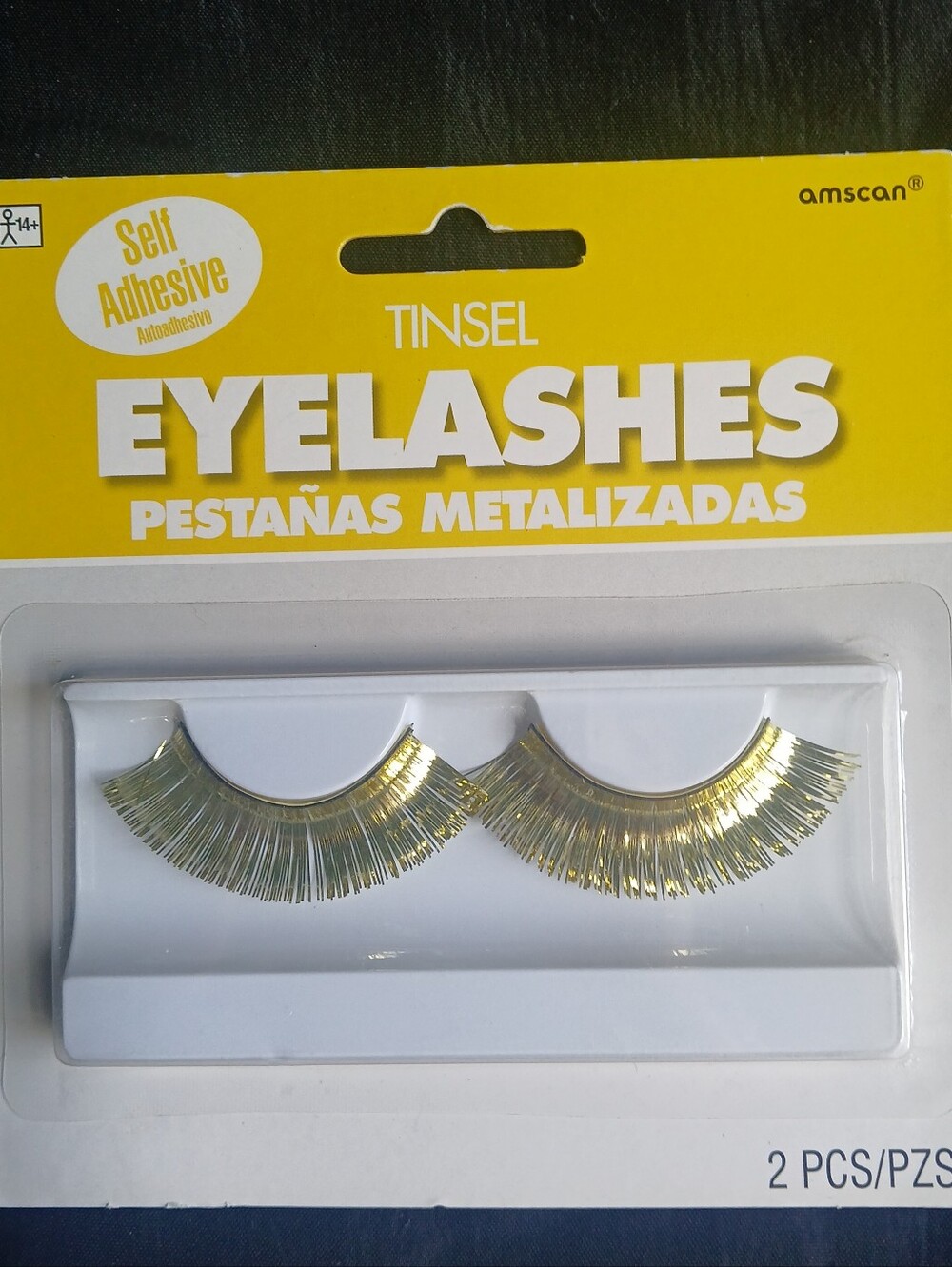 Amscan Gold Metallic Tinsel Self-Adhesive Eyelashes